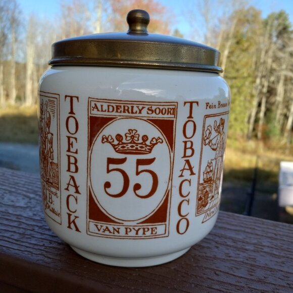 Vintage Royal Goedewaagen Gouda Holland Tobacco Jar with Lid - Picture 5 of 11